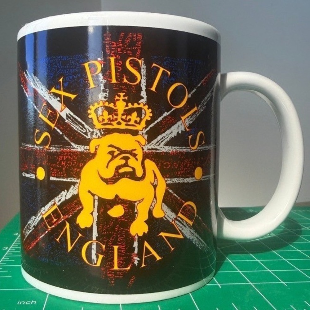 Sex Pistols England Union Jack Bulldog Coffee Mug‎ 2009 Official Merchandise